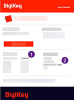 Diagram showing where information is located on invoice