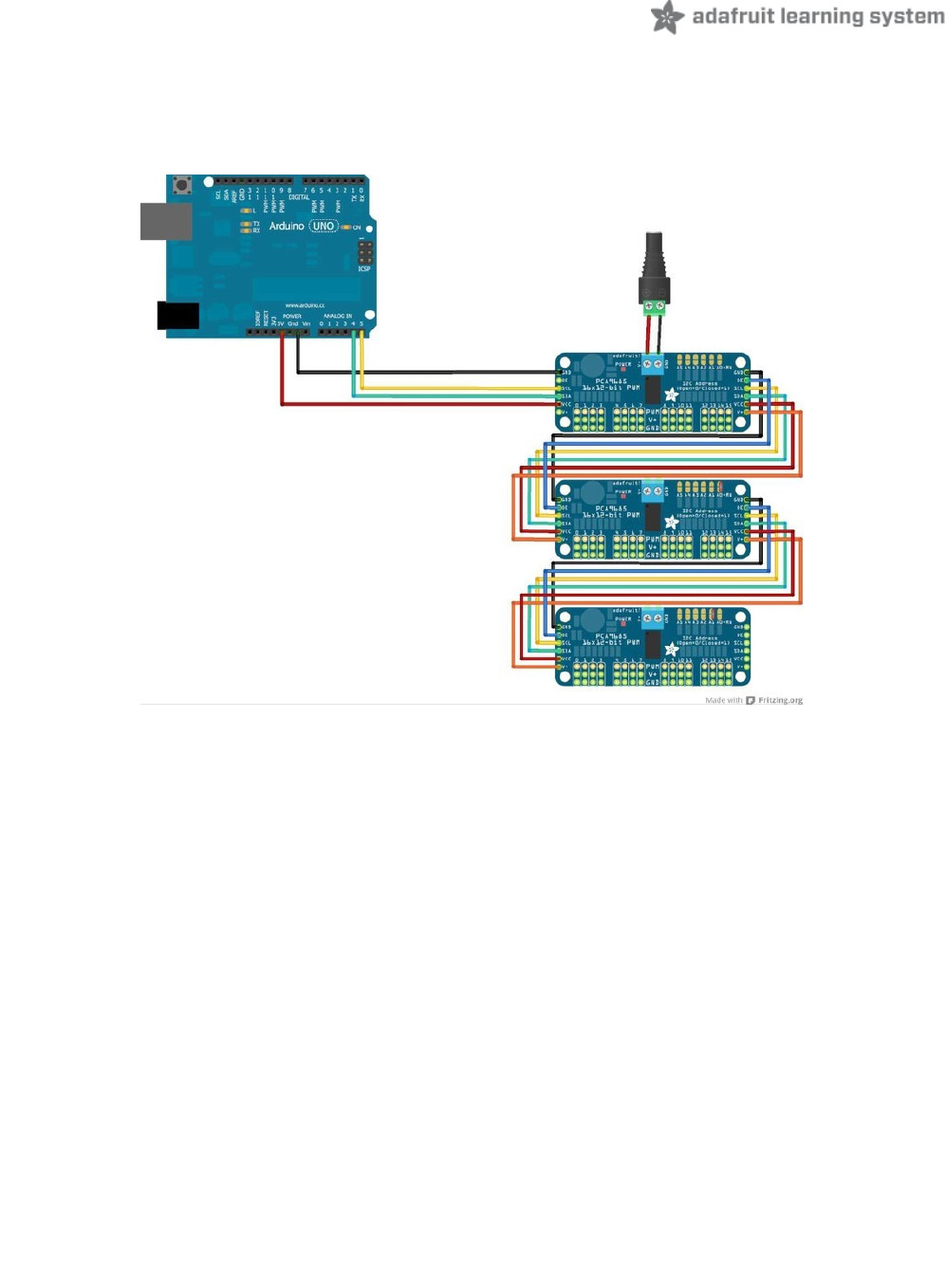 16Channel Servo Driver with Arduino Datasheet by Adafruit Industries